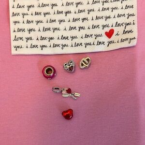 Authentic Pandora Charms. Valentine 💌!!!! Lot of “5”******